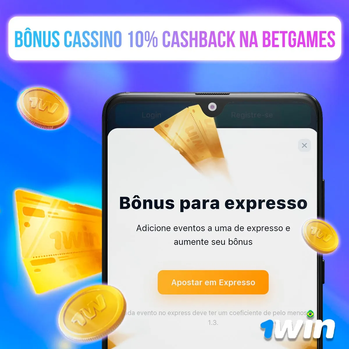 Bônus de cassino 10% Cashback na BetGames da casa de apostas 1win no mercado brasileiro