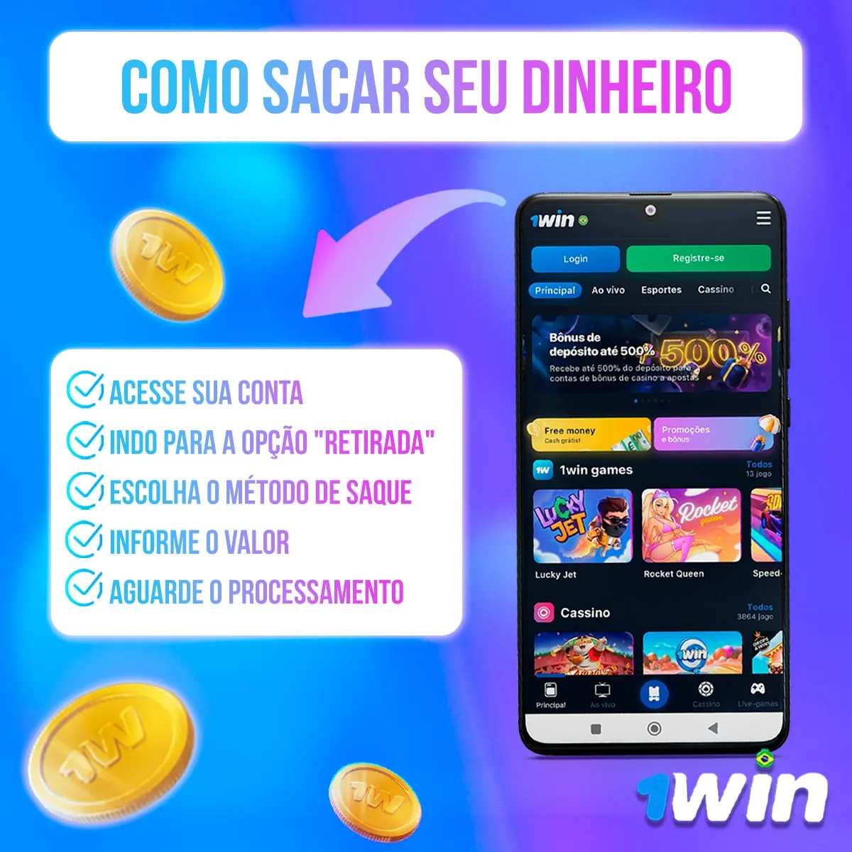 Como sacar seu dinheiro da casa de apostas 1win no mercado brasileiro