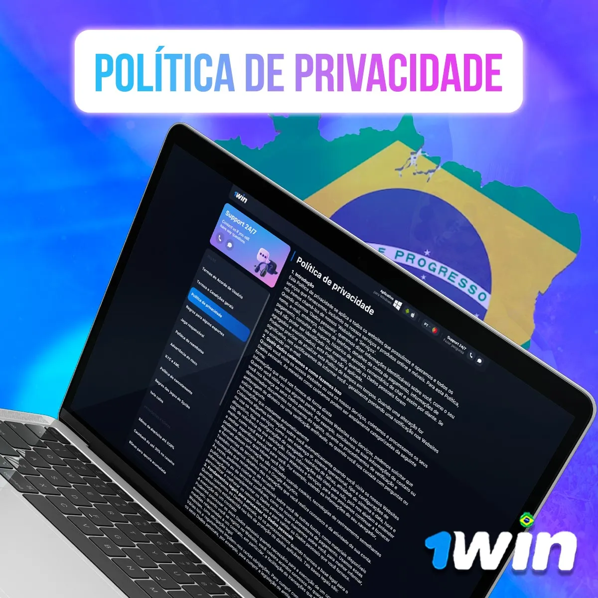 Política de privacidade da 1win no mercado brasileiro