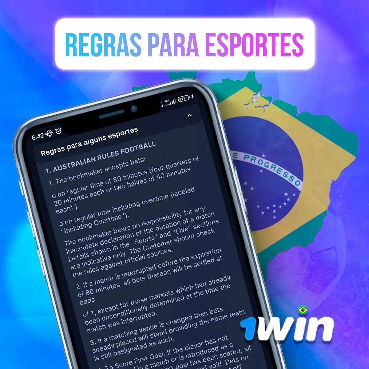Regras para esportes da 1win no mercado brasileiro