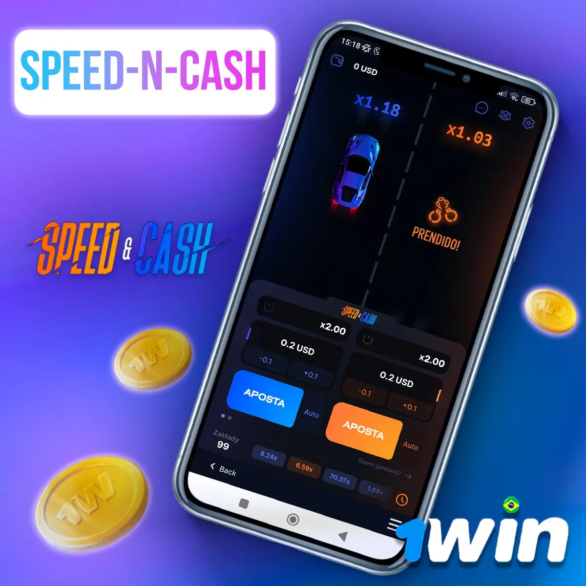 Popular jogo de cassino Speed-n-cash na casa de apostas 1win no mercado brasileiro