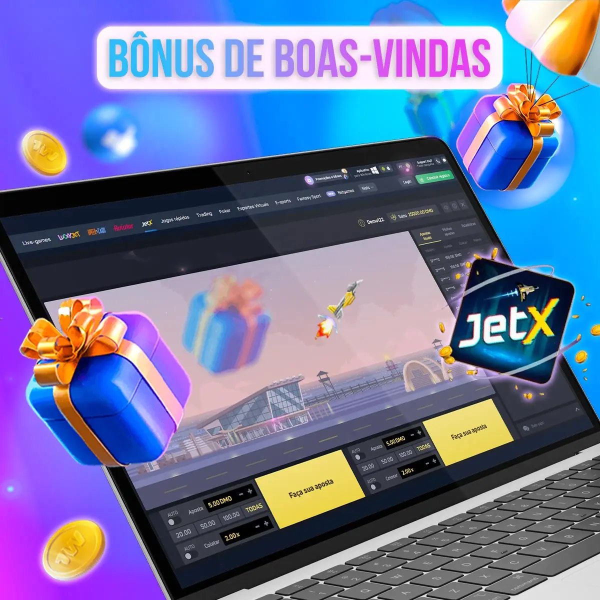 Bônus de Boas-Vindas 1win para jogar no JetX