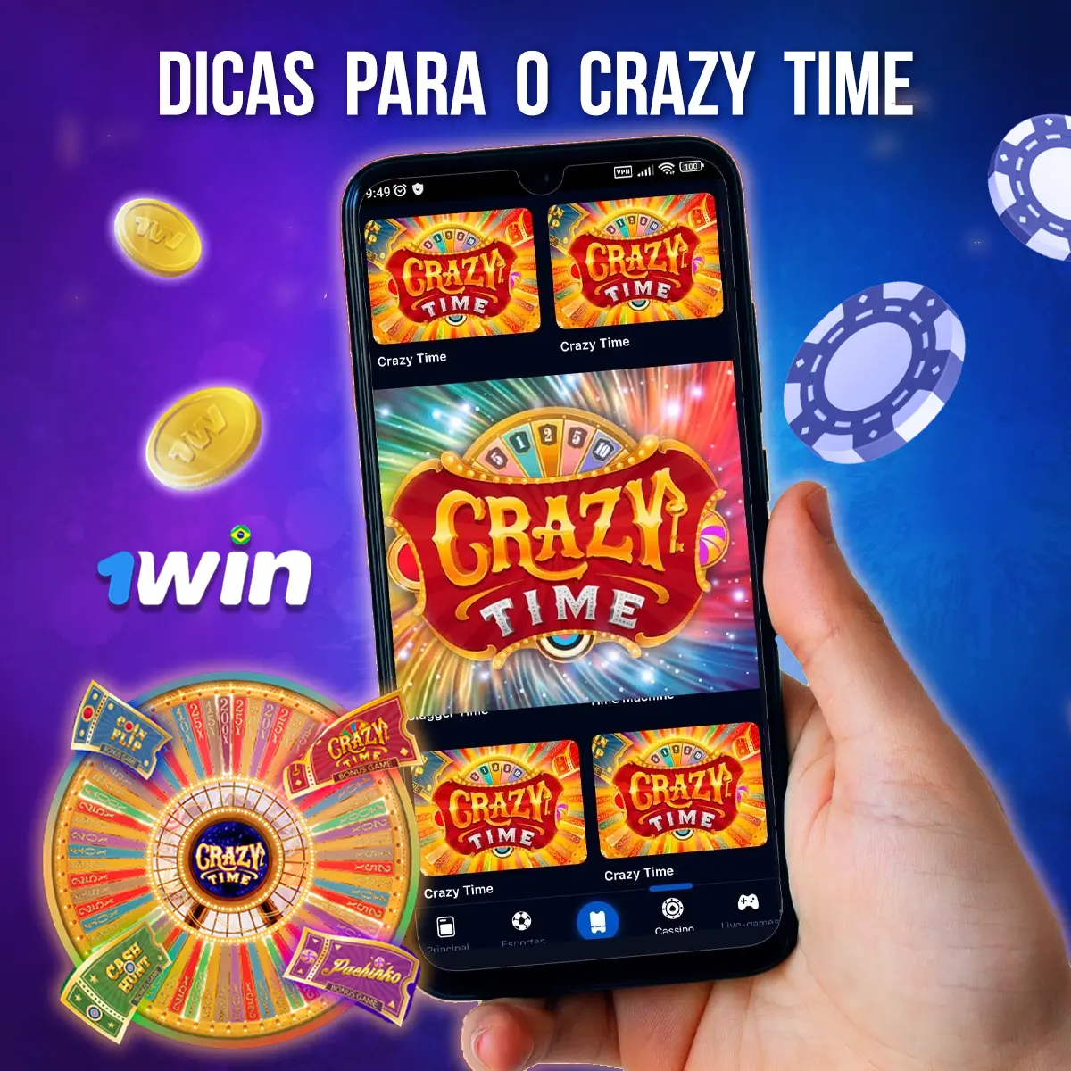 Dicas para o Crazy Time 1Win