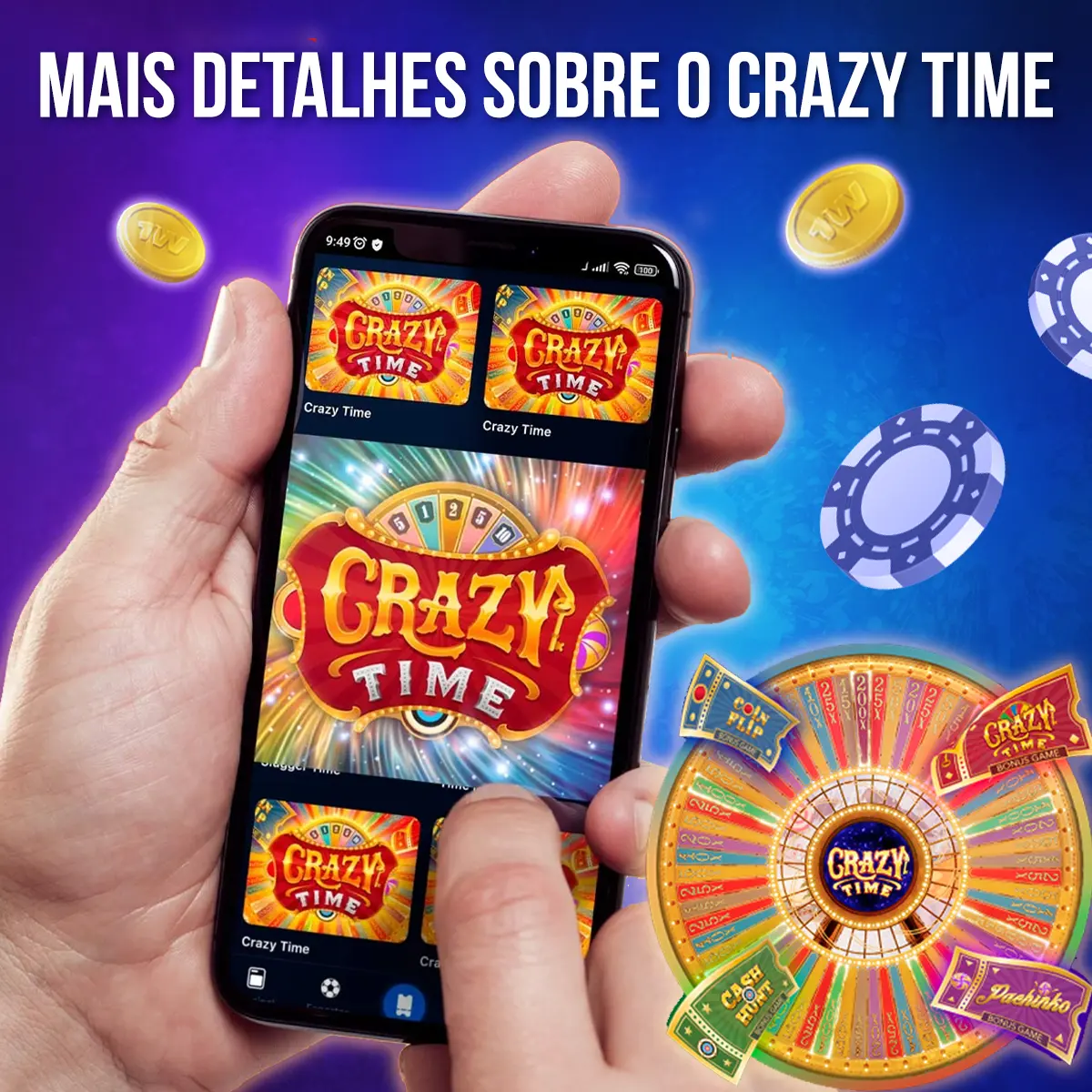 Detalhada do jogo Crazy Time 1win